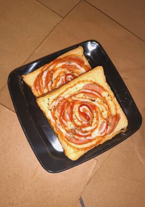 Foto resep Crispy Toast Pizza | Teflon