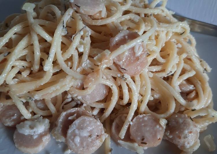 dari awal hingga akhir Memasak Spaghetti Carbonara Jadi, Sempurna