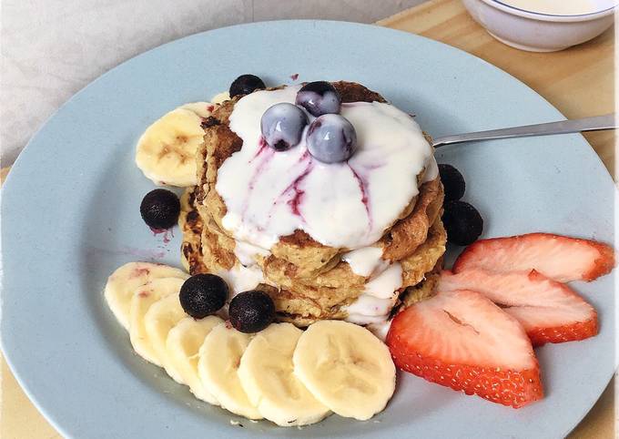 Cách Làm Món Pancake chuối yến mạch (bữa sáng eat clean) của Lê Mai -  Cookpad