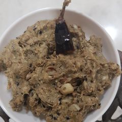 A picture of Banana peel bharta.