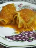 Repollo relleno de carne con verduritas