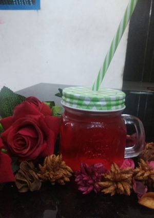 A picture of Rose sharbat.