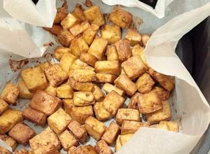 Foto de Tofu crocante na airfryer