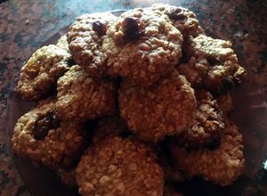 Una foto de Galletitas de avena con harina integral y pasas