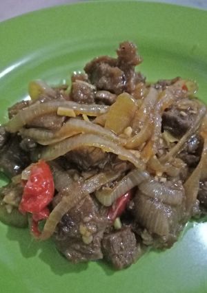 Foto resep Sapi lada hitam sederhana