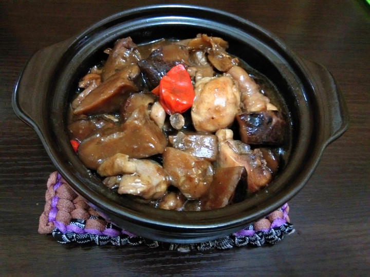 Resep Ayam Masak Jamur Sitake kering Enak