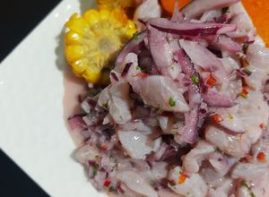 Una foto de Ceviche De Corvina Picante 😋