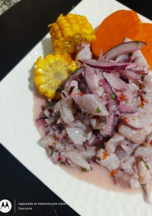 Una foto de Ceviche De Corvina Picante 😋