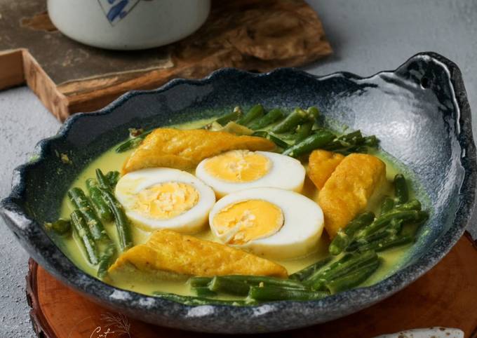 Gulai buncis tahu telur