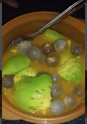 Foto resep Es alpukat kelengkeng +jeruk peras