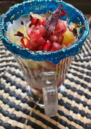 Une photo de 🍍Verrines betterave fruits 🍈🍊🍐de Noël 🎄 en fête