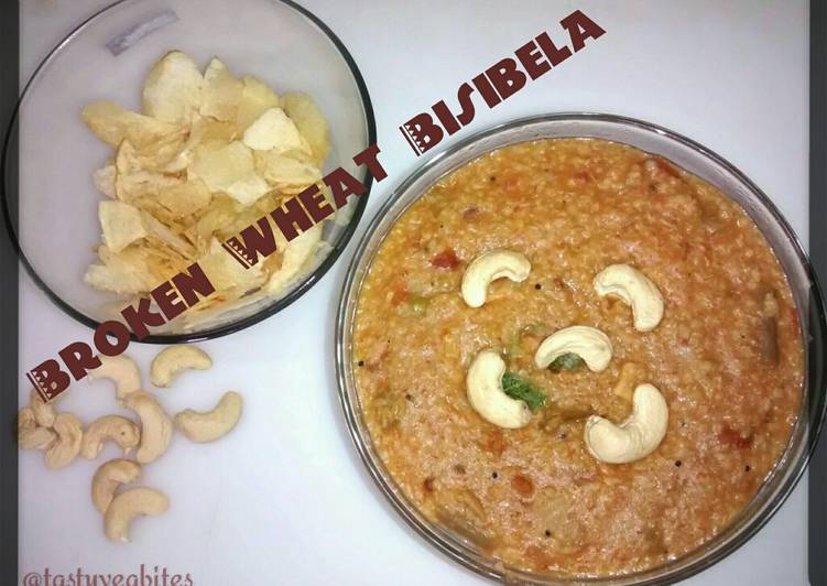 Recipe of Super Quick Homemade BrokenWheat BisiBelaBath Recipe