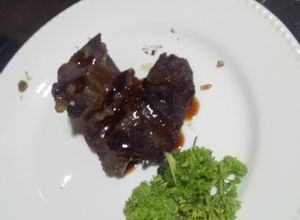 Una foto de Filete de ternera o beef steak con salsa BBQ