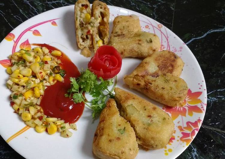 Recipe: Appetizing Stuffed Cheese Cutlets