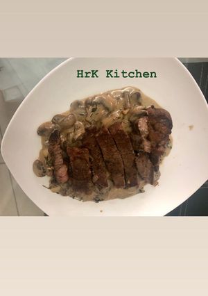 Foto resep Steak with mushroom sauce