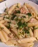 Fideos con Salmón Ahumado