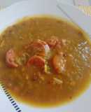 Sopa de lentejas y chorizo
