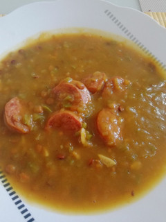 Una foto de Sopa de lentejas y chorizo