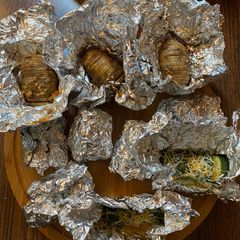 A picture of Fully Loaded Hasselback Zucchini.