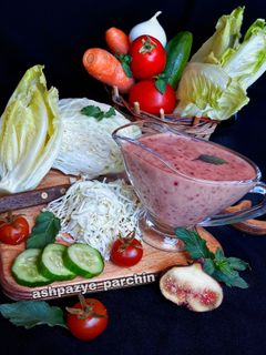 عکسی از دستور سس سالاد با انجیر سیاه 🌸