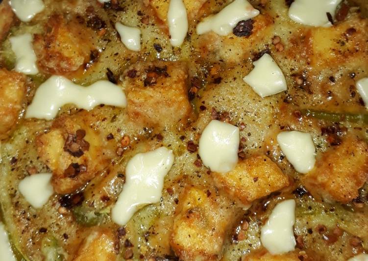 Steps to Prepare Any-night-of-the-week Butter Paneer pizza
