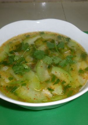 Hình của món tôm nấu canh bí đao.