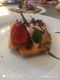 Waffle con helado