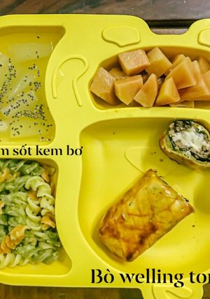 Hình của món Bò Welling ton cho bé ăn dặm.