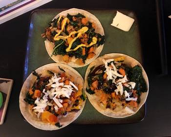 Fast Cooking Methods Bacon Kale and Sweet Potato Tacos Practical Delicious