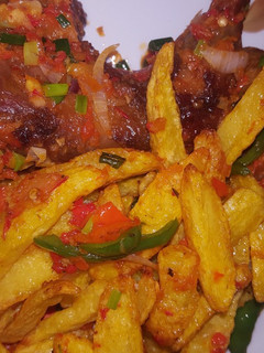 A picture of Peppered chicken 🍗.