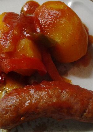 Una foto de Chorizos a la pomarola
