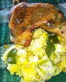 Muslo de pollo asado