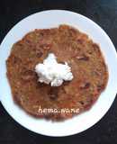 Arrowroot mix thalipeeth with white butter