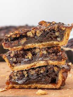 A picture of Bourbon Chocolate Pecan Pie.