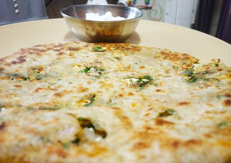 Paneer Spinach Parantha