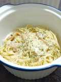 986. Spaghetti Carbonara Mozzarella Cheese