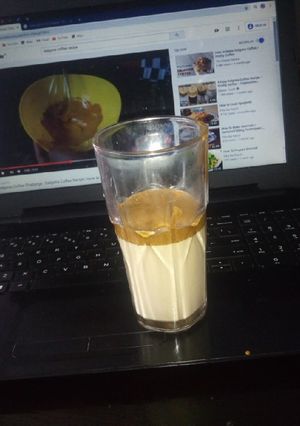 A picture of Dalgona coffee challenge...