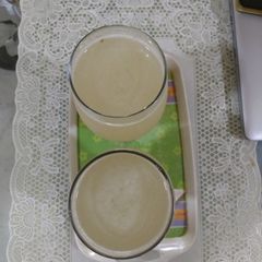 A picture of Dates and raw mango sherbat.
