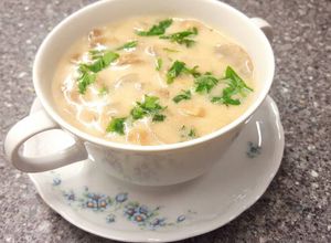 صورة لوصفة شوربة الفطر مع الكريمة