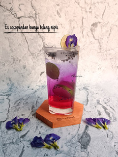 Foto resep Es cocopandan bunga telang nipis