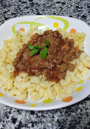 صورة لوصفة معكرونه بلونيز