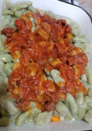 Una foto de Ñoquis de palta