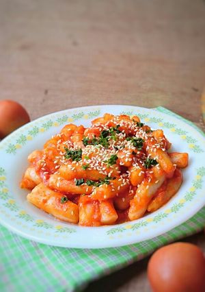 Foto resep Tteokbokki Saus Tomat Asli