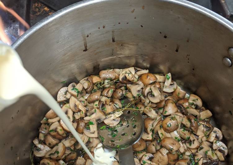 Step-by-Step Guide to Prepare Any-night-of-the-week Creamy mushrooms