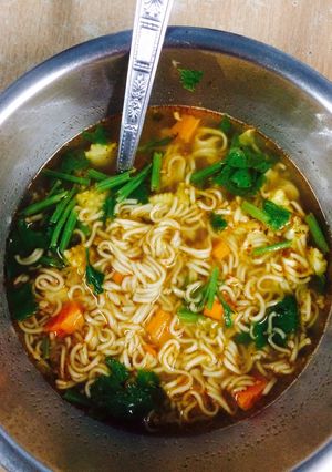 รูปของ มาม่าต้มผักรวม เจ #กินผักรักสุขภาพ1