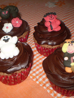 Una foto de Cupcakes 3 chocolates para Halloween