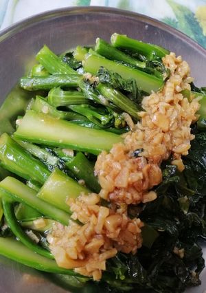 Hình của món Cải ngồng mập xào tỏi.