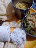 குழாப்புட்டு கொண்டைக்கடலை அப்பளம் வாழைப்பழம்
