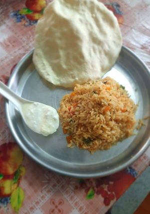 A picture of Tomato rice-Easy lunchbox recipe.