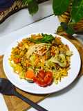 Orak Arik Telur Wortel Kubis Jamur Enoki